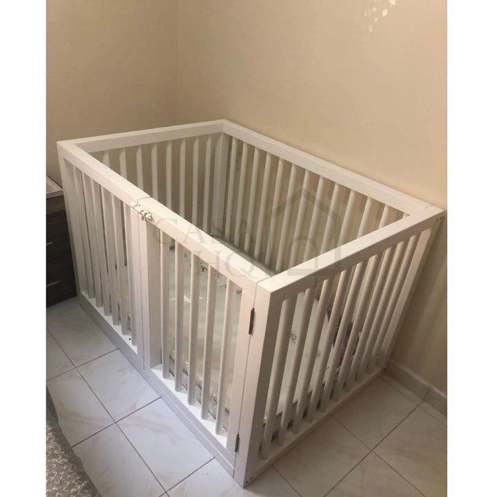 Maya - Montessori floor bed with round rails
