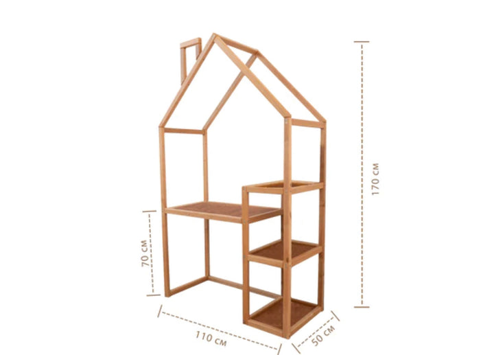 Chimney House Desk with Shelves