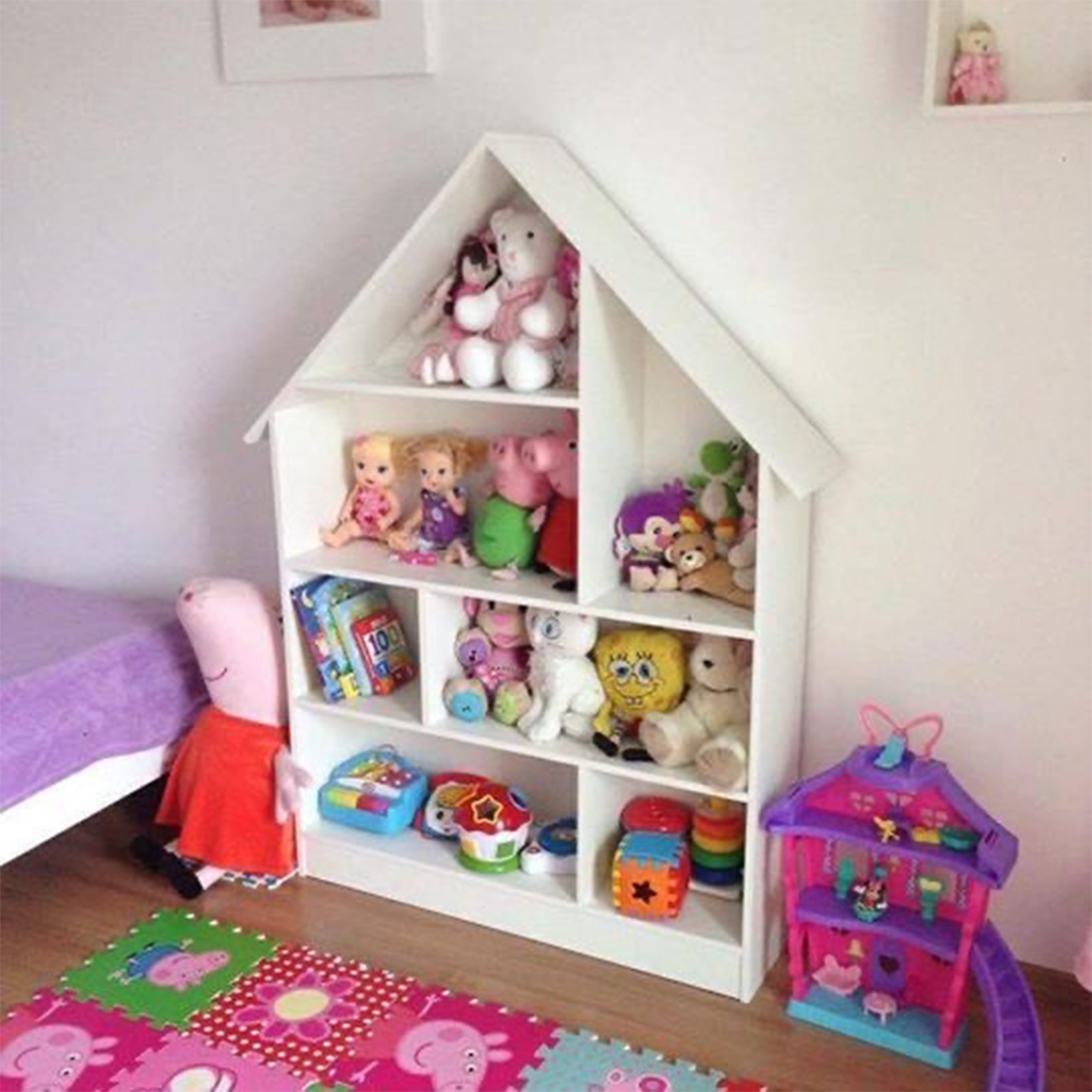 How to Organize a Playroom with a Large Book & Toy Shelf