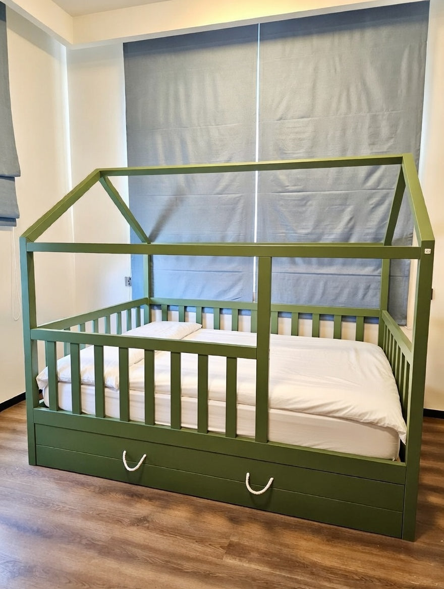 Sara - Montessori House Bed with Storage