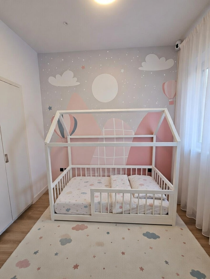 Noora -  House Floor bed- Round rails