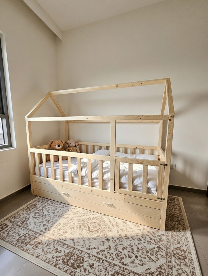 Sara - Montessori House Bed with Storage