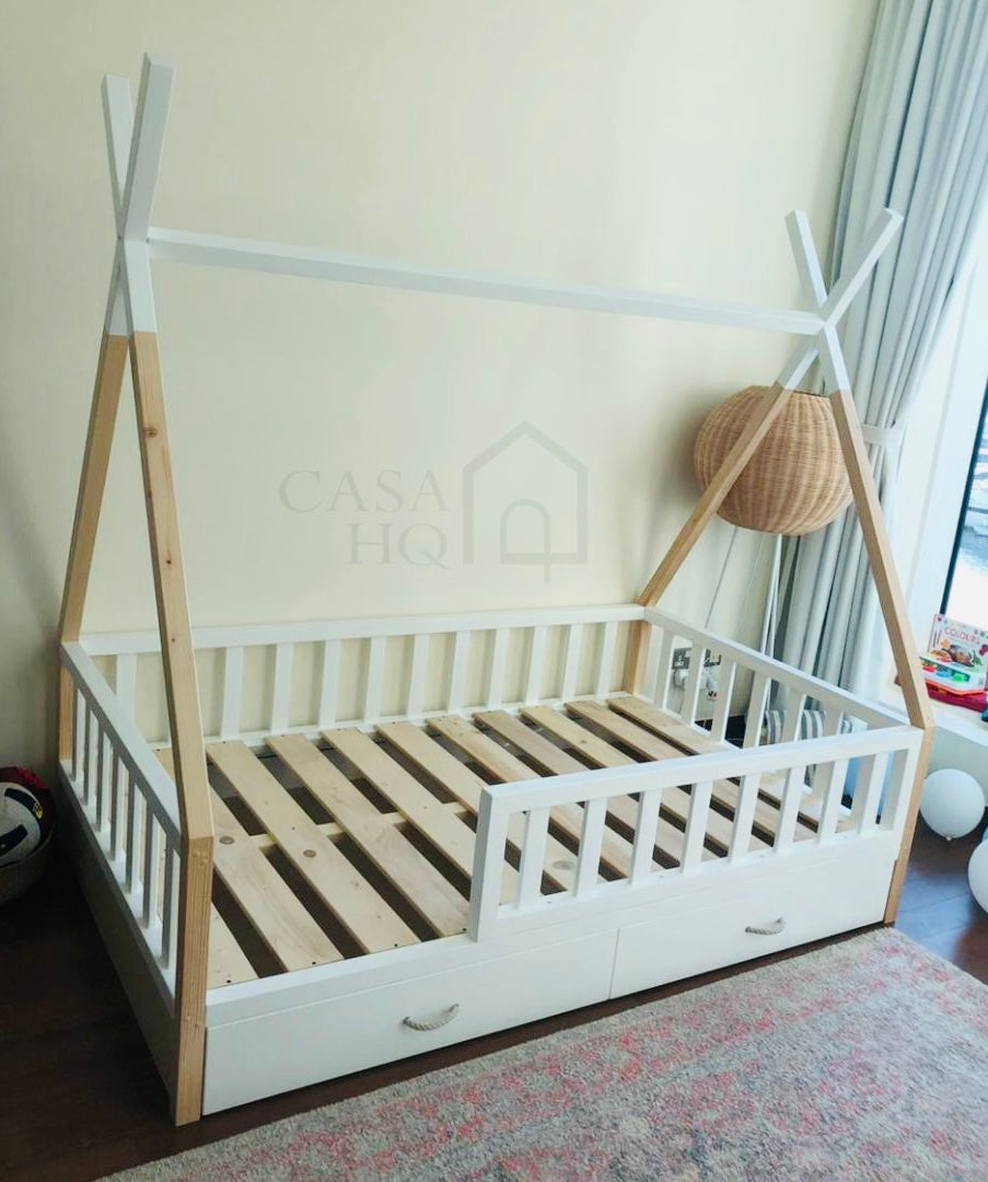 Gia- Teepee Floor Bed with Storage