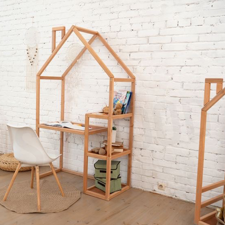 Chimney  House Desk with  Shelves