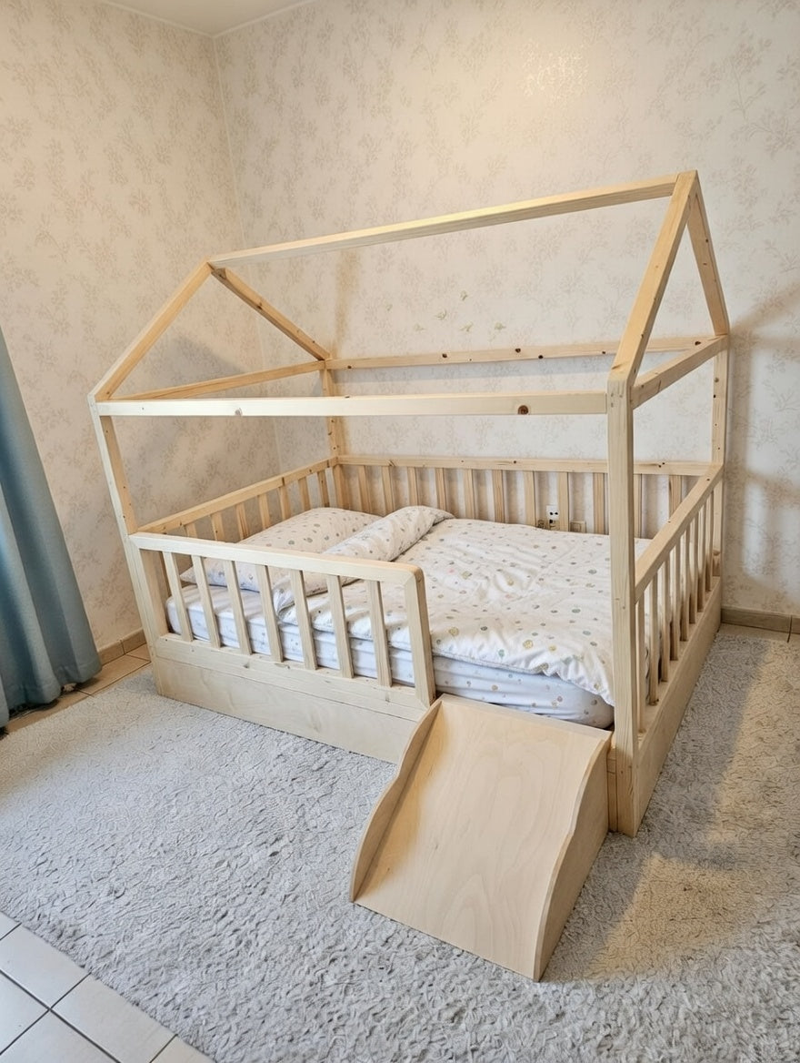 Noora -  House Floor bed  with Slide