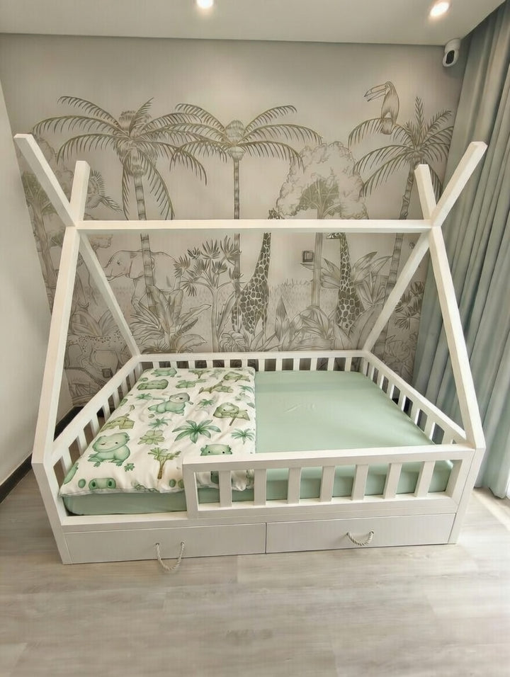 Gia- Teepee Floor Bed with  Storage